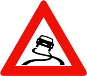 slippery road