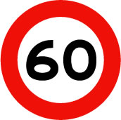 speed limit of 60